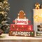 Set of 2 12"H Lighted Wooden Christmas Gingerbread Man Block Table Decor